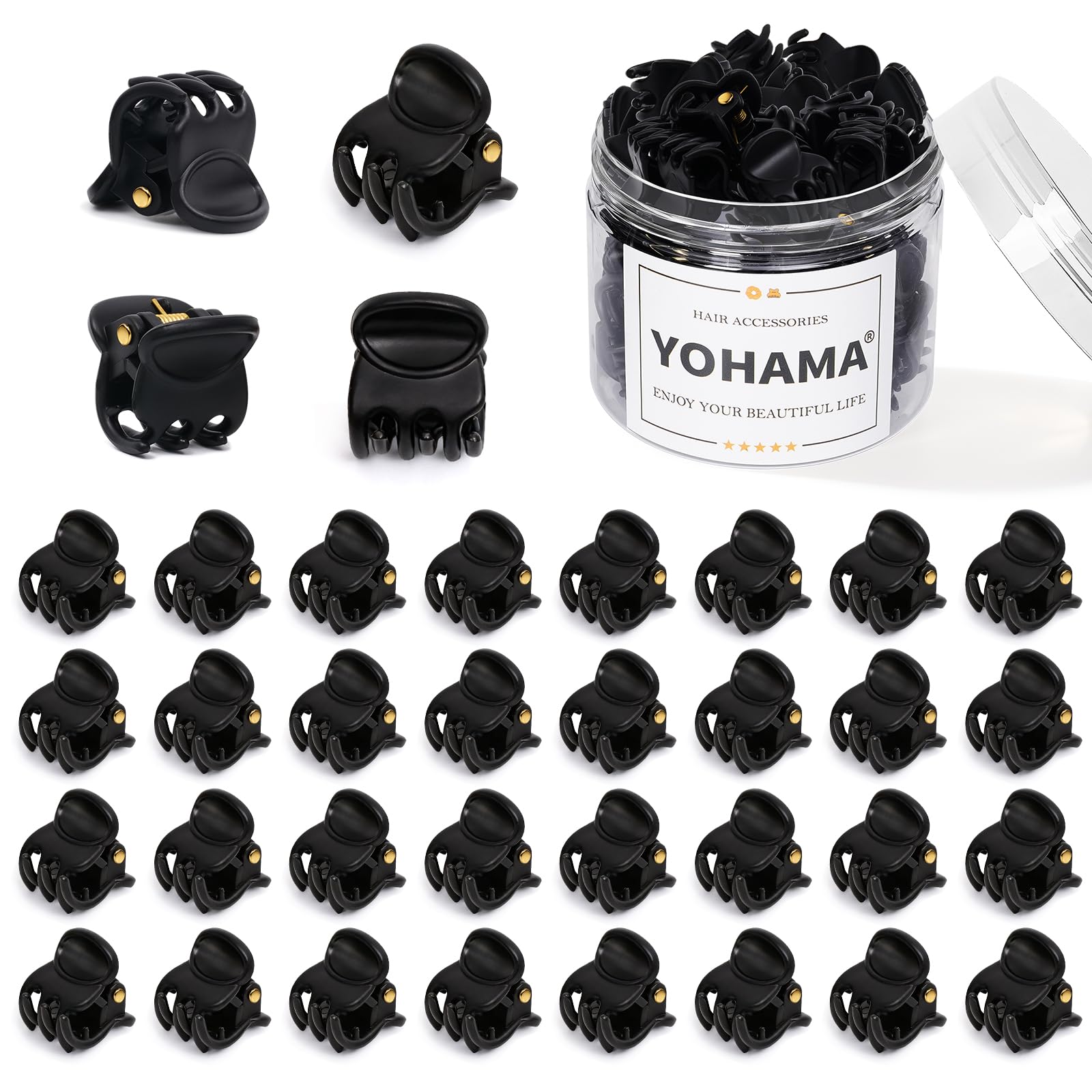 YOHAMA Mini Hair Clips - 36 Pack for Kids & Adults -10