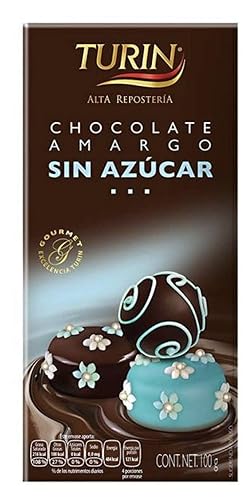 Turin Chocolate amargo sin azúcar - Amargo Sin Azúcar Alta Repostería