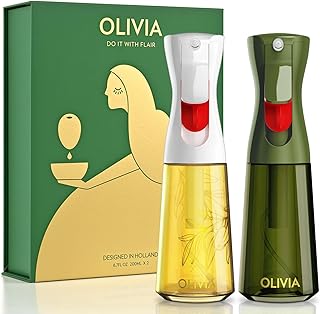 Sponsored Ad - FLAIROSOL OLIVIA Oil Sprayer for Cooking, 2 Pack Glass Olive Oil Sprayer, 200ML Oil Dispenser for Kitchen, ...