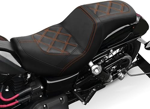 Vista 70 de Asiento de motocicleta para conductor y pasajero, apto para Harley Dyna Wide Glide Low Rider Street Bob Fat Bob FXDF Super Glide Custom FXDC