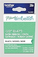 Vista 9 de Brother P-touch Embellish Cinta de impresión negra sobre encaje plateado con patrón TZEMPSL31 – ~1.3 cm de ancho x 4 m de largo para usar