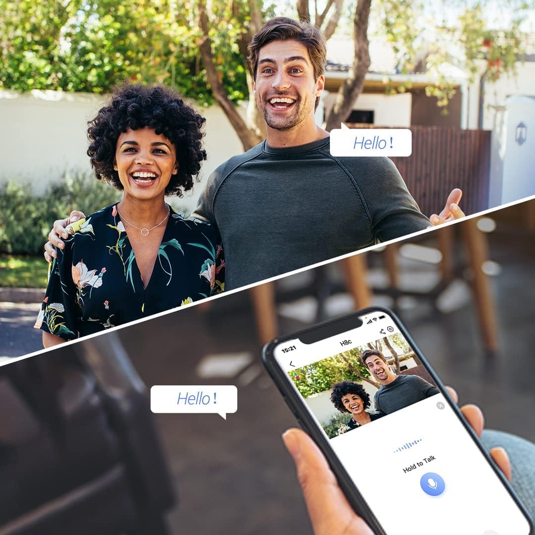 EZVIZ Telecamera motorizzata da esterno, 2K H8c, Wi-Fi 2,4 GHz, con obiettivo motorizzato Protezione intelligente a 360 gradi SENSORE PIR, VISIONE NOTTURNA + micro sd 128 Gb