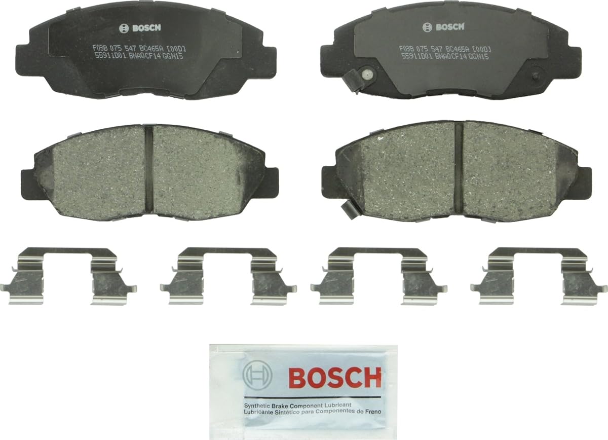 BOSCH BC465A Juego de pastillas de freno de disco cerámico QuietCast Premium - Delantero | Compatible con Acura EL selecto; Honda Cívico