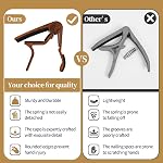 Ensemble cadeau Guitare Capo - Comprend 1 Capo, 1 Porte-piqueur, 6 Picks, Kit d'accessoires de guitare pour guitare acoustique, électrique & Ukulele, Cadeaux personnalisés pour les joueurs de guitare, les débutants et les bass Players