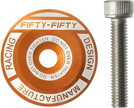 FIFTY-FIFTY Bike Headset Top Cap with Bolts, 1-1/8 Stem Top Cap with Bolt