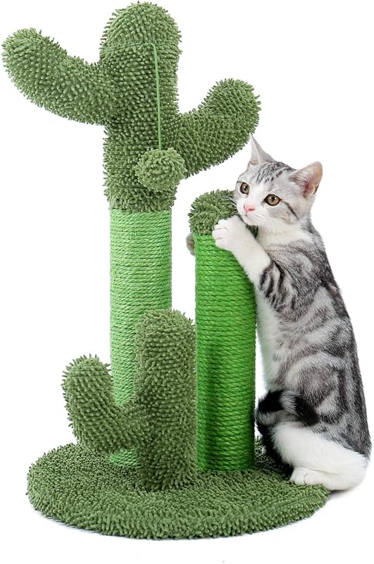 Arranhador para Gatos PAWZ Road Cacto com 3 Hastes e Bolinha 58,42 cm