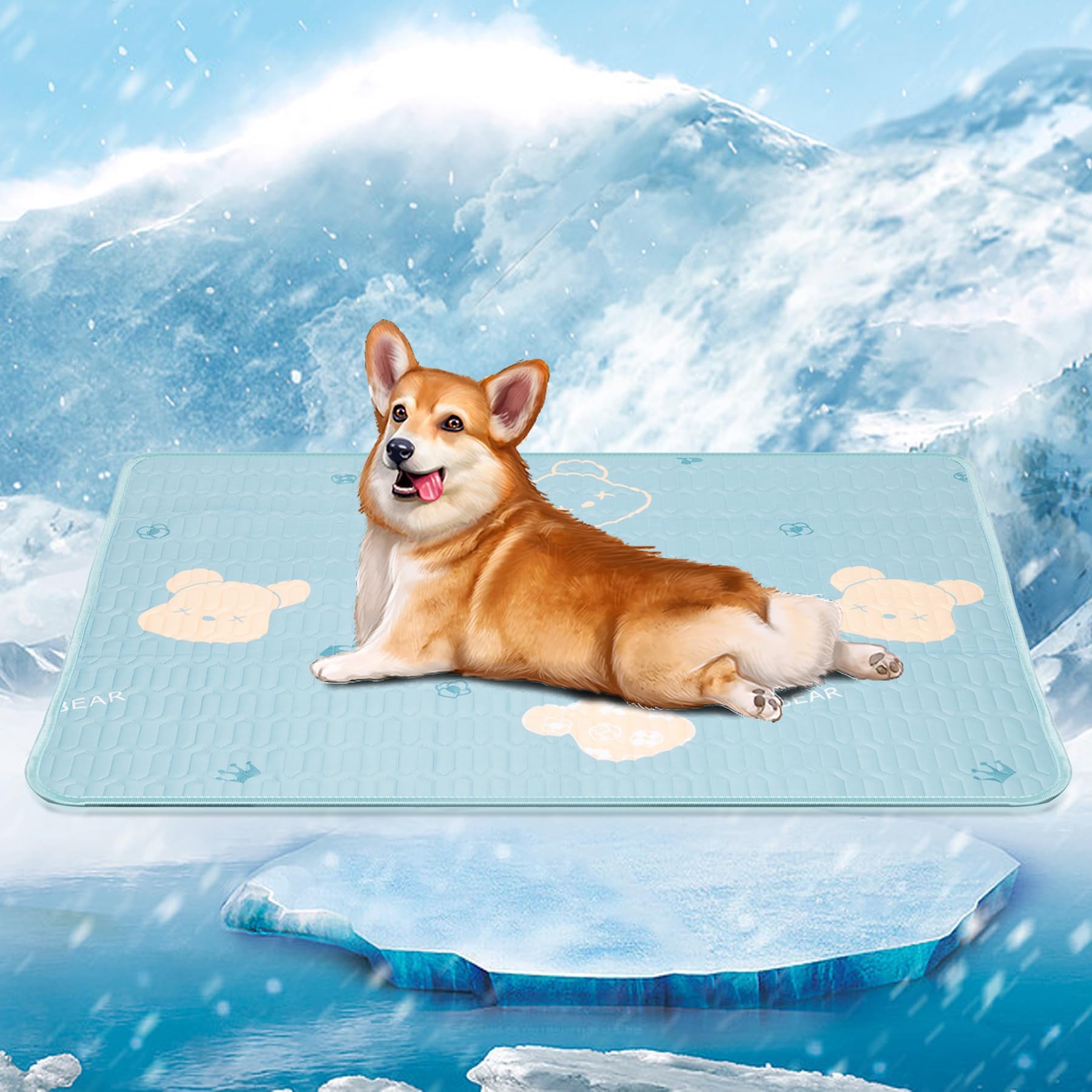 Rzxlszy Dog Cooling Mat 36" x 28" Large SelfCooling Mat