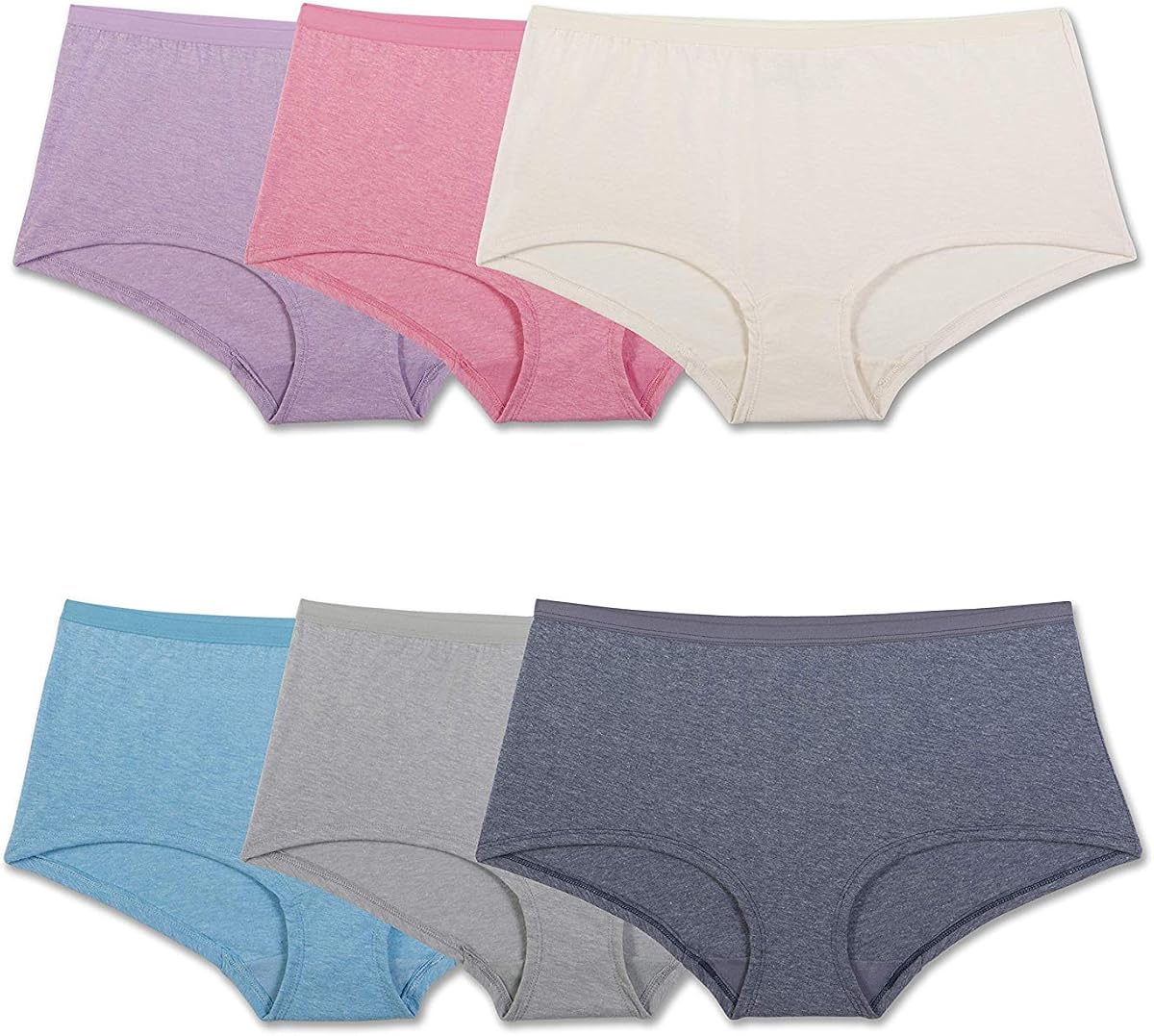 Bragas Beyondsoft para mujer, Boyshort, mezcla de algodón, paquete de 6, 6