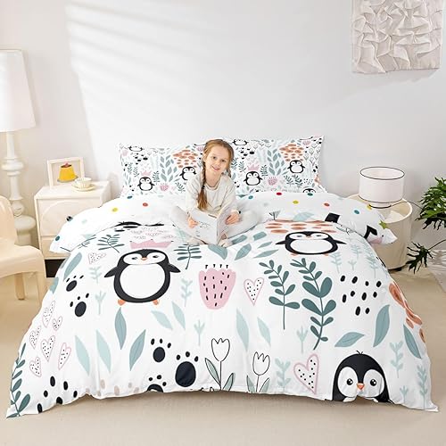 Vista 29 de Erosebridal Funda de edredón de zorro kawaii, juego de ropa de cama de zorro de dibujos animados, funda de edredón con 2 fundas de almohada para Fox