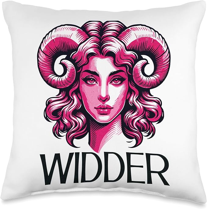 Astrological Sign Aries Birthday March April Ascendant Throw Pillow