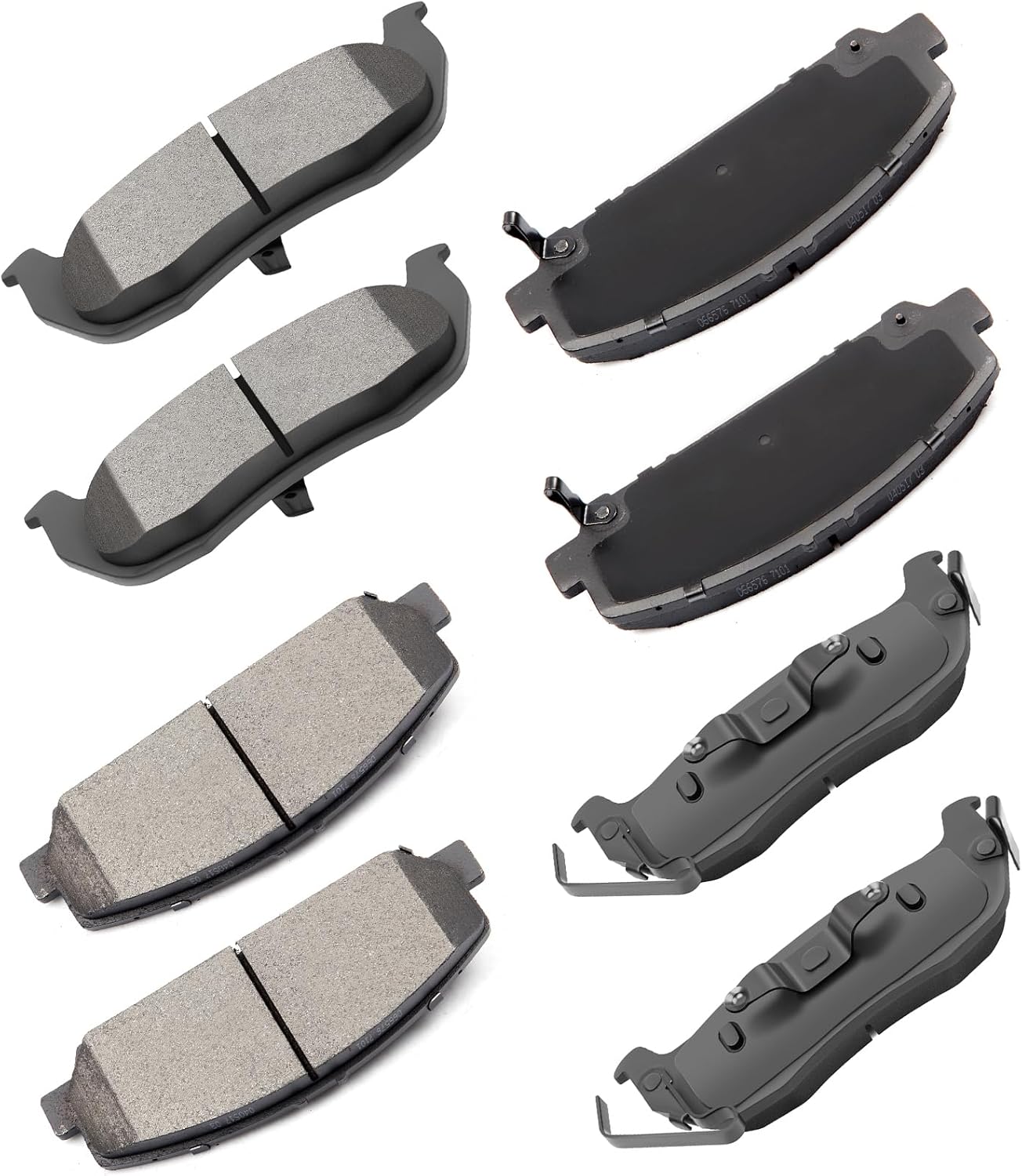 cciyu D1041 D1286 Ceramic Front Rear Disc Brake Pad Set Fit For 2005-2010 For Infiniti QX56, 2006-2012 For Nissan Armada, 2007-2010 For Nissan Titan,8pcs