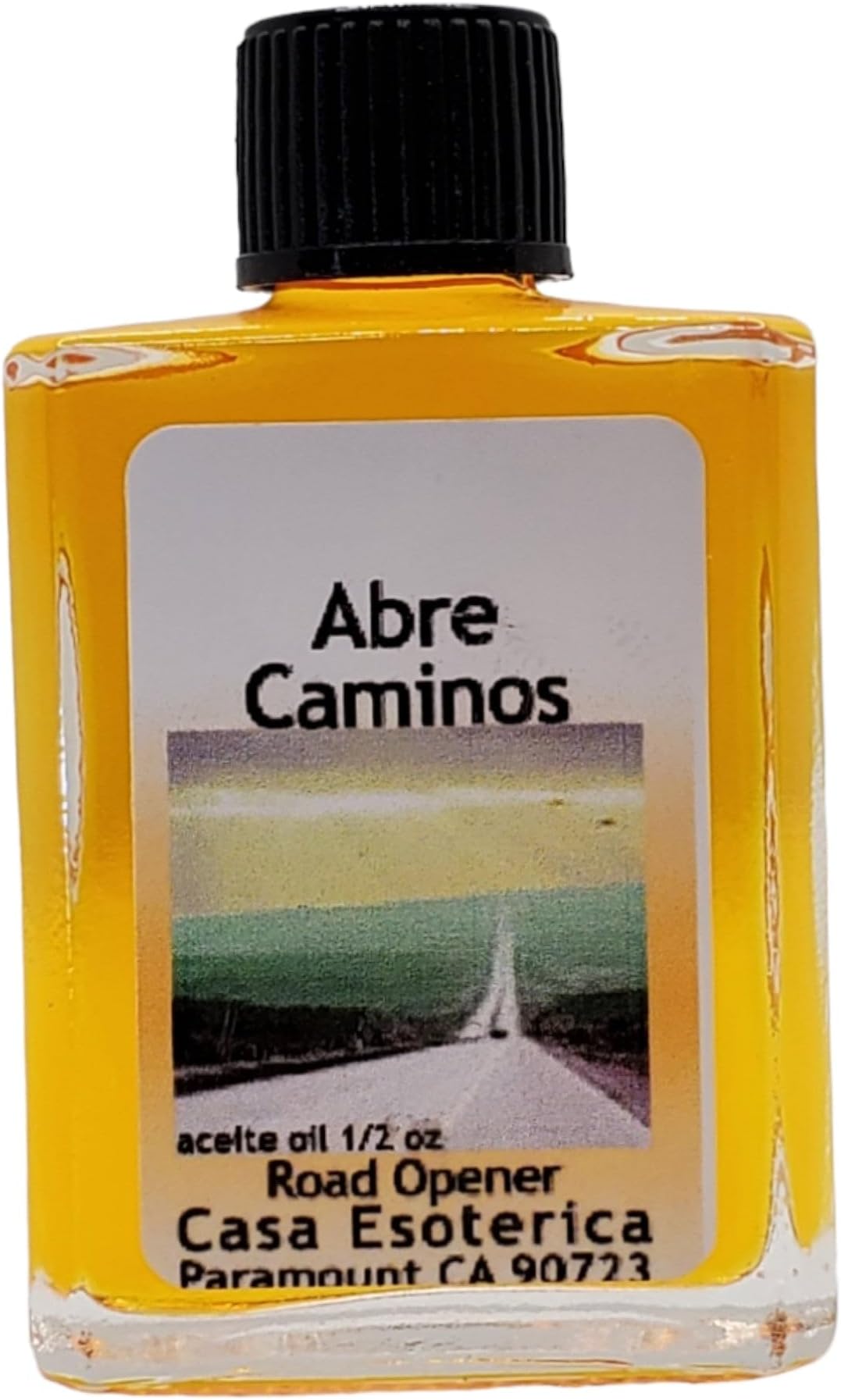 Road Opener Oil (Abre Caminos Aceite) Spiritual Anointing Oil by CASA ESOTERICA MAGICK SPACE - Orange - for Clearing Obstacles & Aiding Success-0.5 FL OZ (1 Pack)