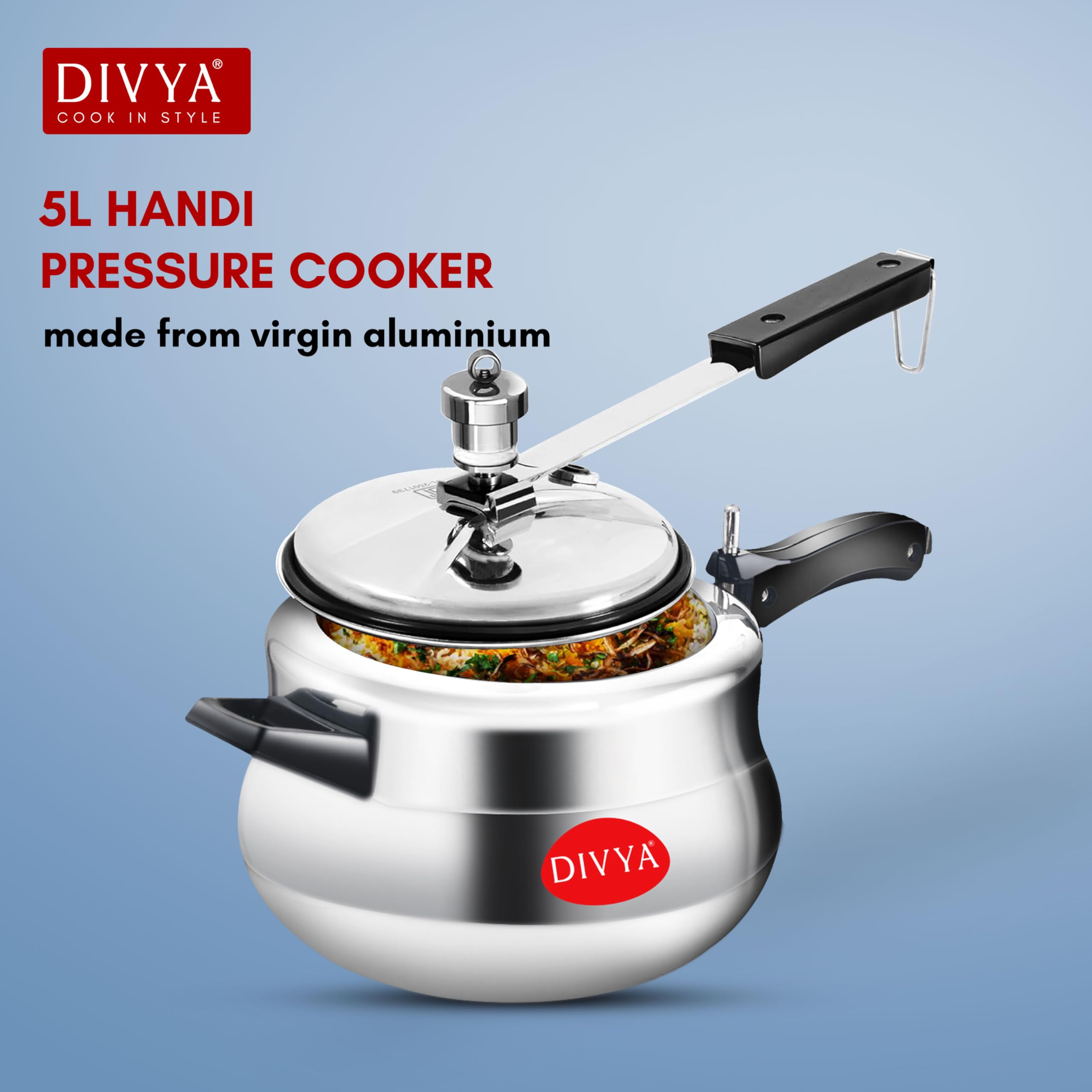 Divya Litres Induction Base Handi Aluminium Pressure Cooker