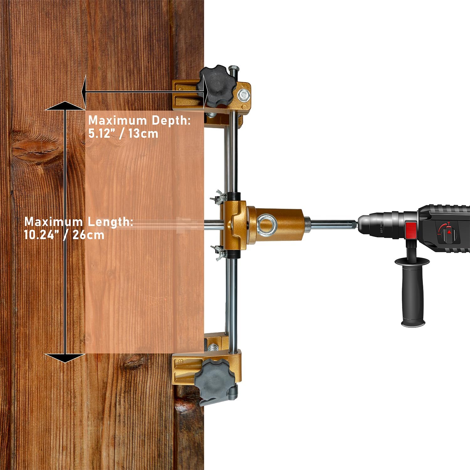 Mortise Lock Jig,Door Lock Hole Opener Kit for Wooden Doors,Door Lock Installation Kit Mortising Machine Mortise Jig with 3 Drill Bits,Suitable for Angle Grinder and Electric Hand Drill