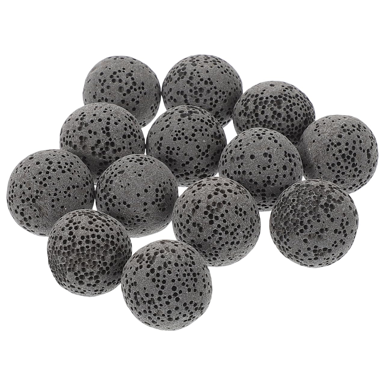 Baluue 20pcs Natural Volcanic Rock Essential Oil Diffuser Stones, 0.62 Inch Grey Aromatherapy Essential Oil Diffuser Stones for Home, Office, Car