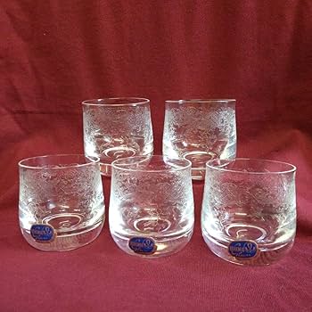 BOHEMIA　ボヘミアクリスタルグラス　酒盃　煎茶器　5客　箱付　Ｃ　5700 BOHEMIA CRYSTAL ボヘミアクリスタル グラス 5個セット ショット