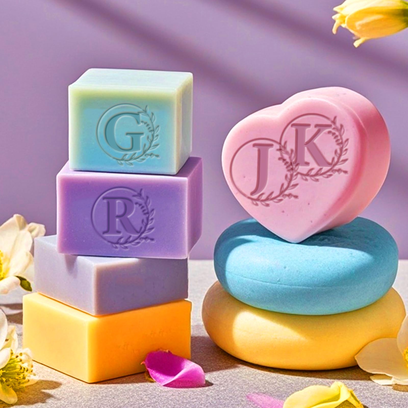 Personalisierter Seifenstempel Mit Initiale (Buchstabe K) – Aus Kupfer, Für Selbstgemachte Seifen, Geschenk Für Seifenbastler