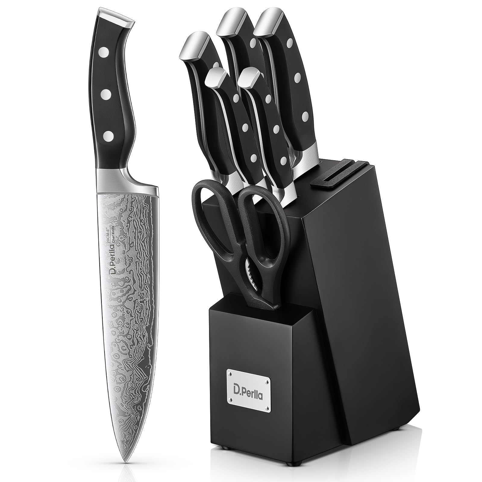 Amazon.com: Knife Set, D.Perlla 8 Pieces Kitchen Knife Set with