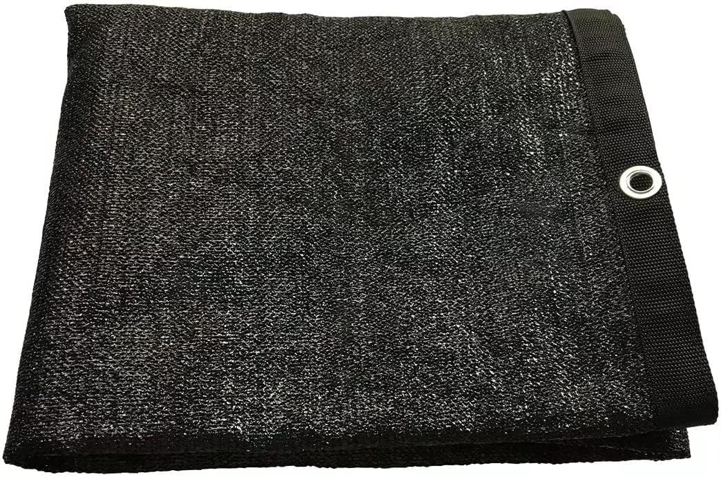 Shatex Privacy Screen Sun Shade Cloth Taped Edge with Grommets Sun-Block Mesh Shade for Pergola,Awning,Patio,Window Cover, 8’ x 12’, Black
