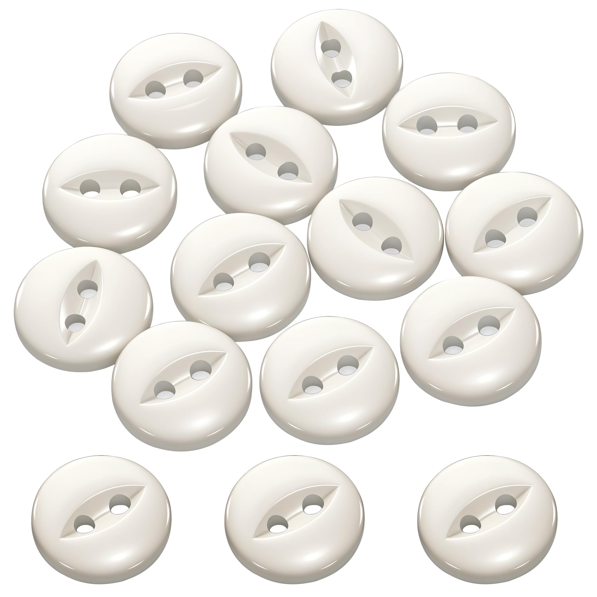 WedDecor Clear 11mm Bulk Pack Fisheye Resin Buttons, 500pcs — image 1