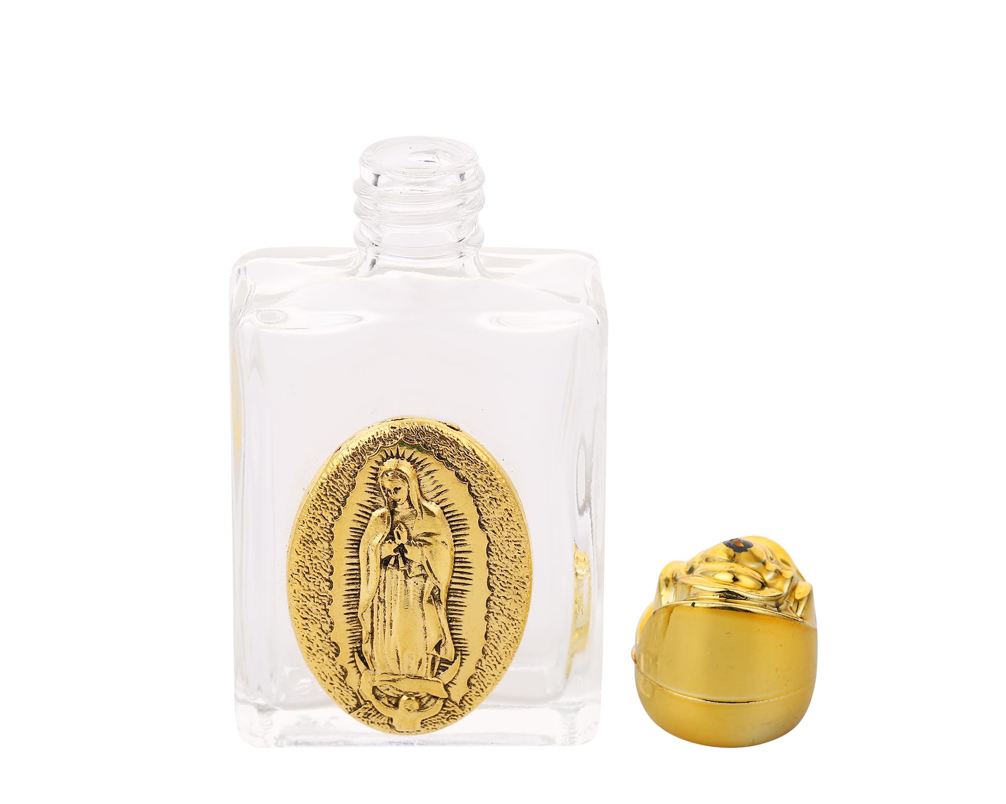 12 Stück Our Lady Of Guadalupe Glasfläschchen – Geprägt, Gold, 14,8 Ml Für Taufe & Hochzeit