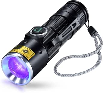 Torcia LED UV Inrop A 9 Led – Luce Nera 395 Nm Per Rilevare Macchie Urina Animali E Banconote False - 2
