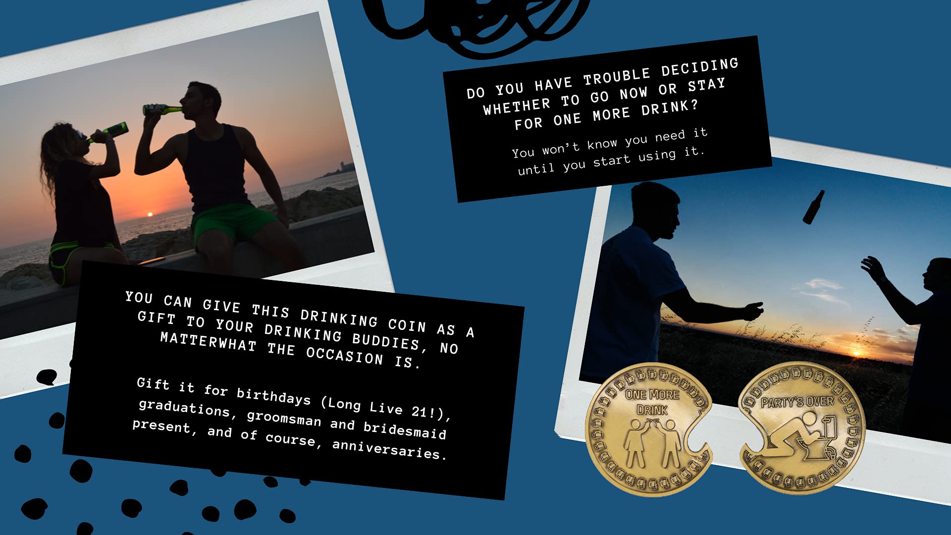 Amazon.co.jp: Tokenz ボトルオープナー 意思決定メーカー 両面コイン 楽しいギフトやパーティーの記念品 大学卒業 21歳の誕生日  独身最後のパーティー ドリンクゲーム : おもちゃ