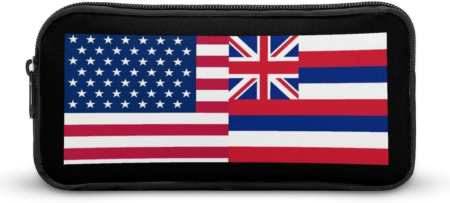 Flag of Usa And Hawaii Travel Cosmetic Bag Makeup Bag