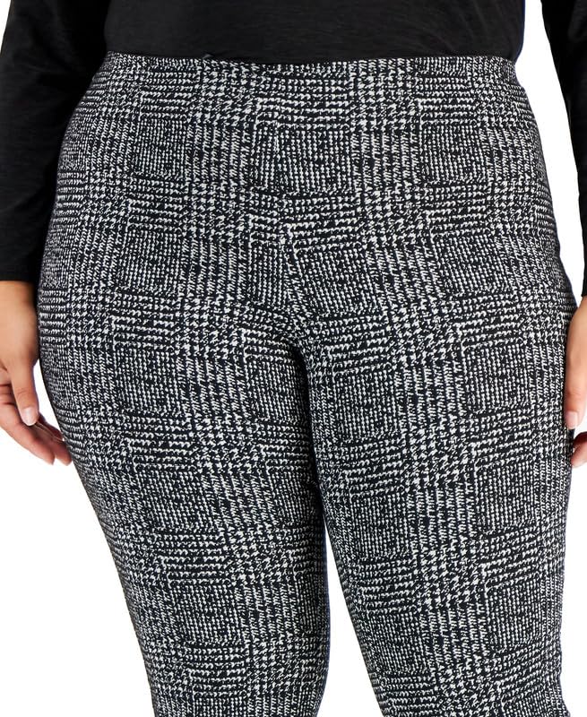 Anne Klein Women's Plus Size Slim-Leg Ankle Pants (Anne Black/Anne White, 0X)4