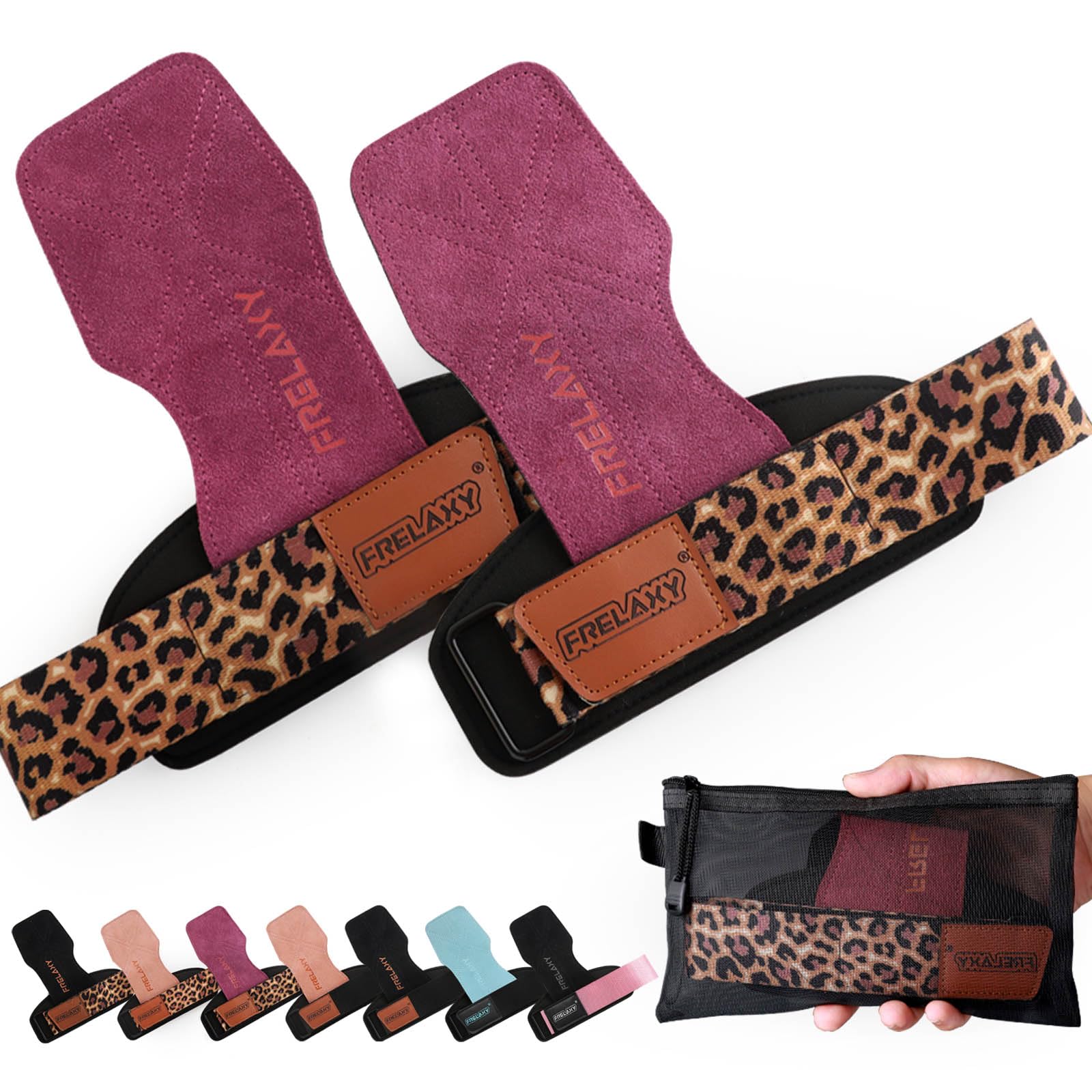 Sponsored Ad - Lifting Wrist Straps Women and Men, Weight Lifting Grips with Cushion Wrist Loop, Double Layer Leather and Storage Pouch, Gym Workout Straps for Deadlift and Powerlifting