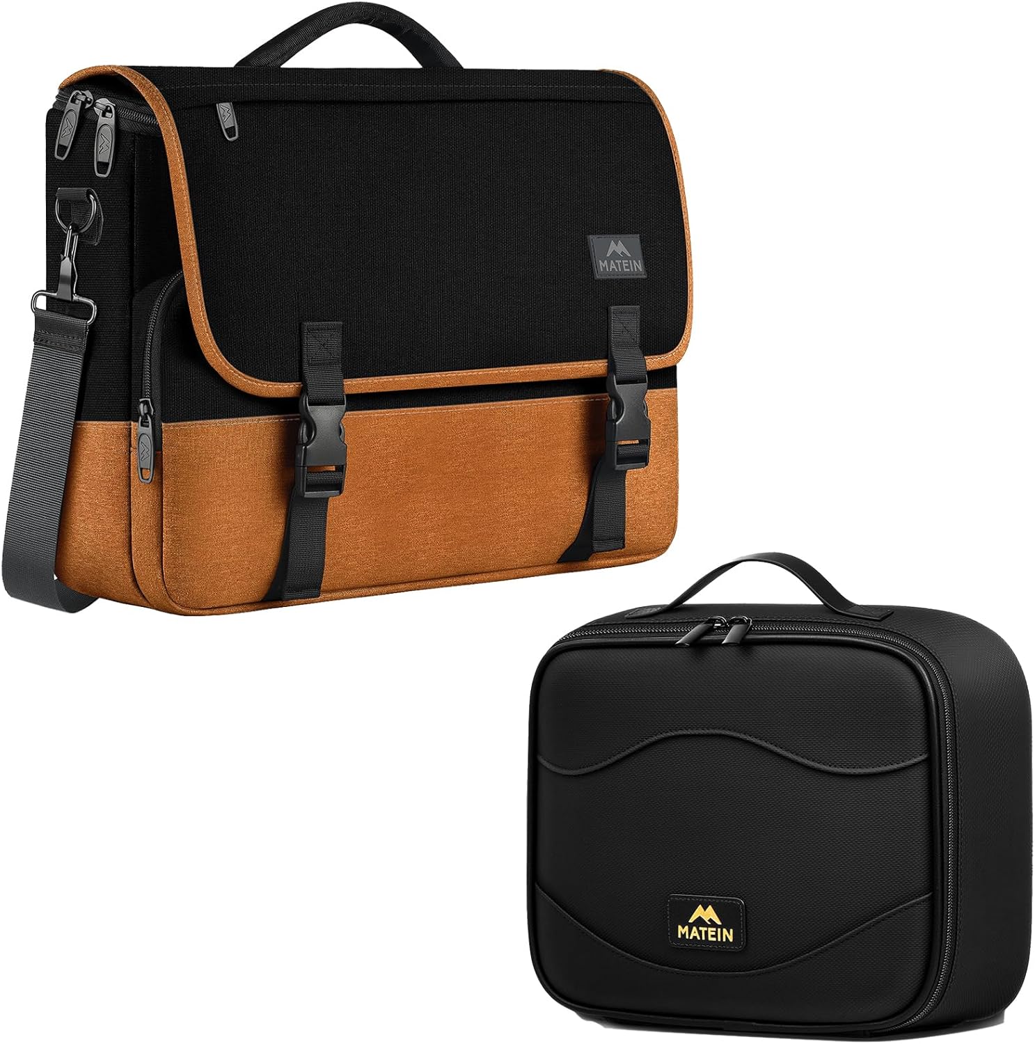 MATEIN Fire Retardant Travel Electronic Organizer, 2-in-1 Cable Organizer Bag, Messenger Bag for Men