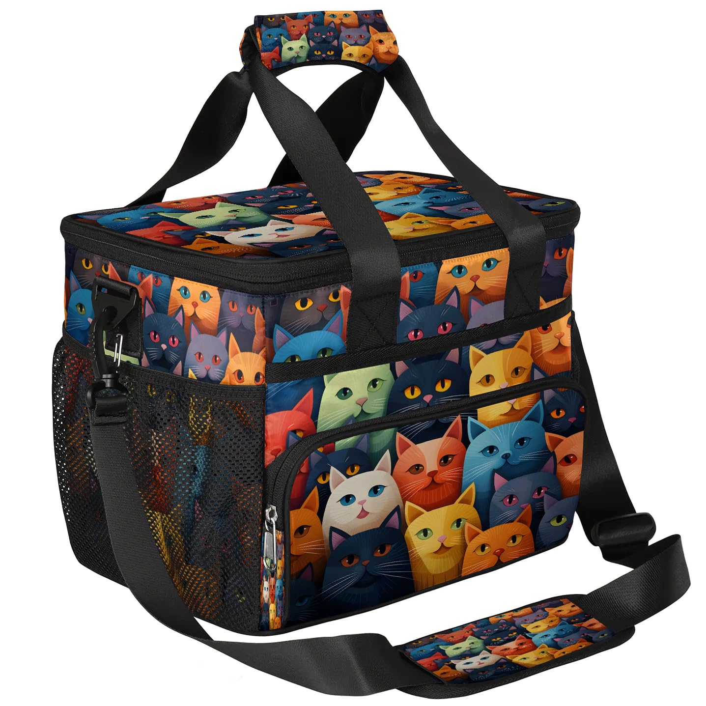 Lunch Box for Men Heavy Duty Insulated Lunch Bag for Women Rainbow Cat Lunchbox for Adults Lunch Cooler