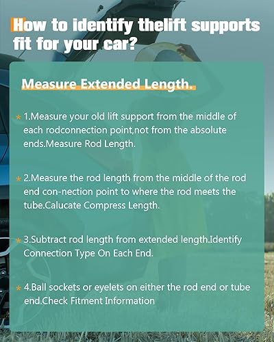 Vista 57 de SCITOO PM1017 - Soportes de elevación de 17.8 pulgadas para Hyundai Santa Fe 2007-2012 trasero izquierdo y derecho Liftgate Shock Struts 2pcs