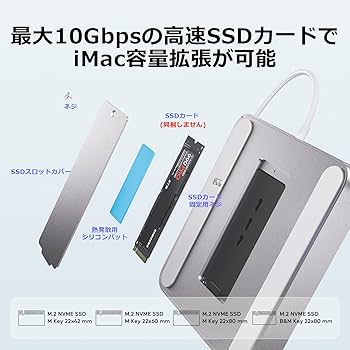 Amazon.co.jp: PULWTOP 7 in 1 USB C ハブ iMac 24インチ 2021