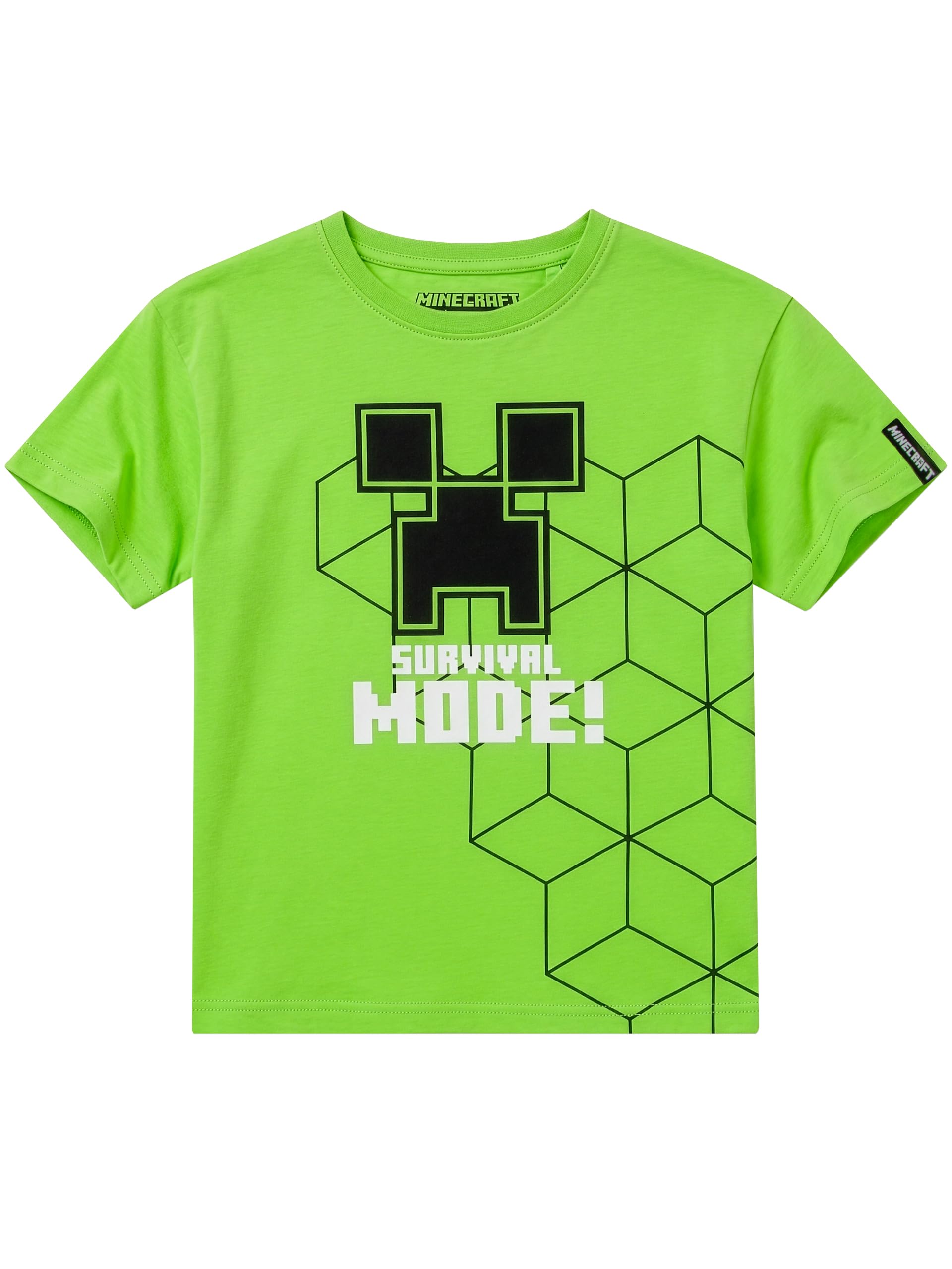 Minecraft Tshirt, Creeper Boys’ T-Shirts, Gaming Kids T-Shirt, Boys Clothes for Kids, Green 11-12 Years