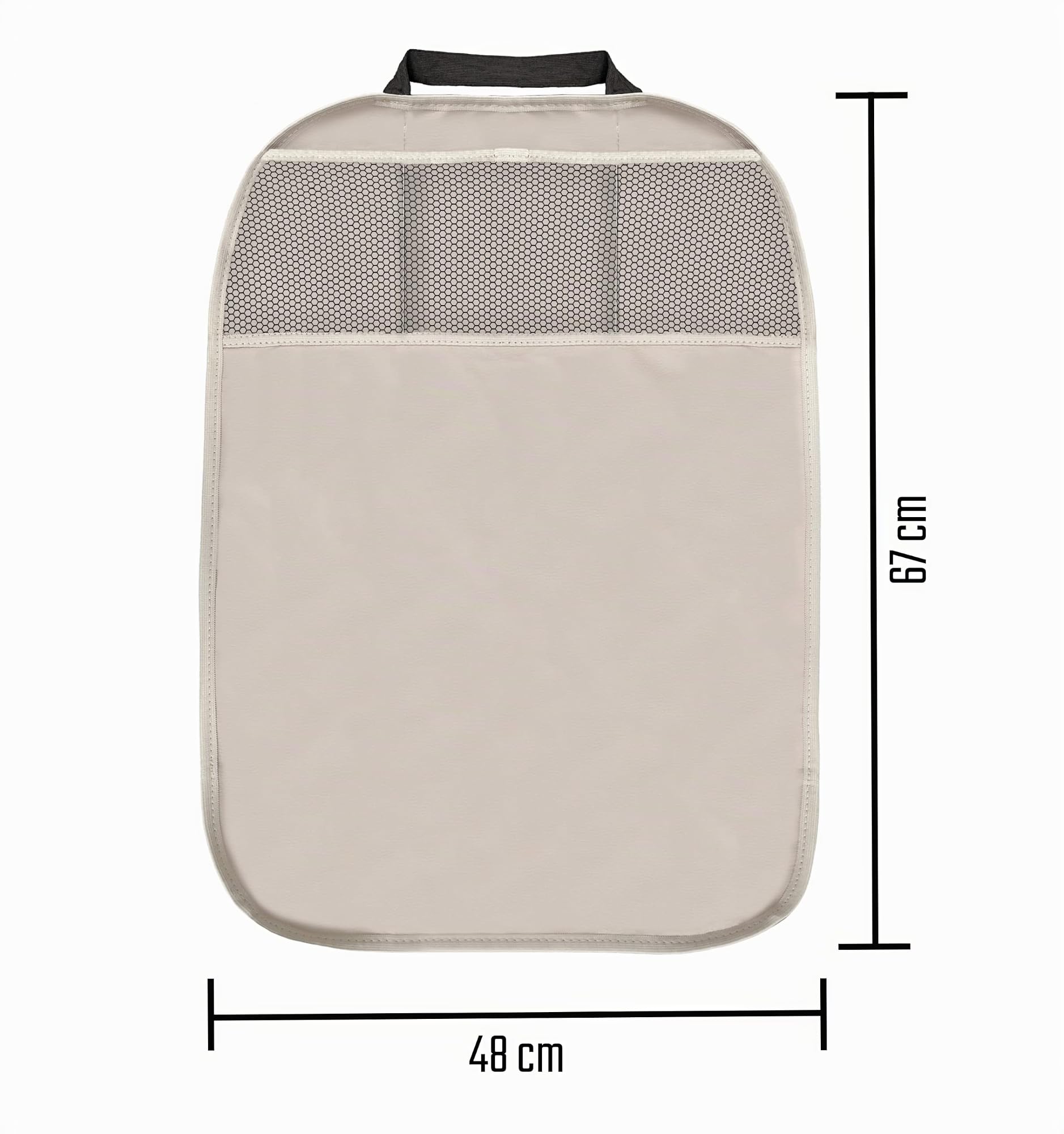 L & P Car Design L&P A081B2 - 2 protectores para respaldo de asiento de coche para niños, piel sintética, color beige