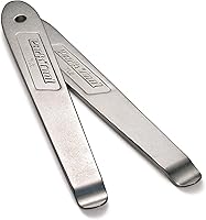 Park Tool TL-5 Heavy Duty Steel Tire Levers - 8" Forged Set of 2 for Tough Bike & Motorcycle Tires