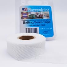 3/4"×10yds Batting Seam Tape,Sheer Quilt Batting Tape for Fusing Batting Piece, Single Side Adhesive-Bonded,White