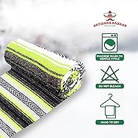 Vista 77 de Artisans Bazaar Poncho tradicional mexicano de Baja para hombres y mujeres, auténtico sarape de Gaban, manta de vaquero Pancho Jorongo rojo - rosa