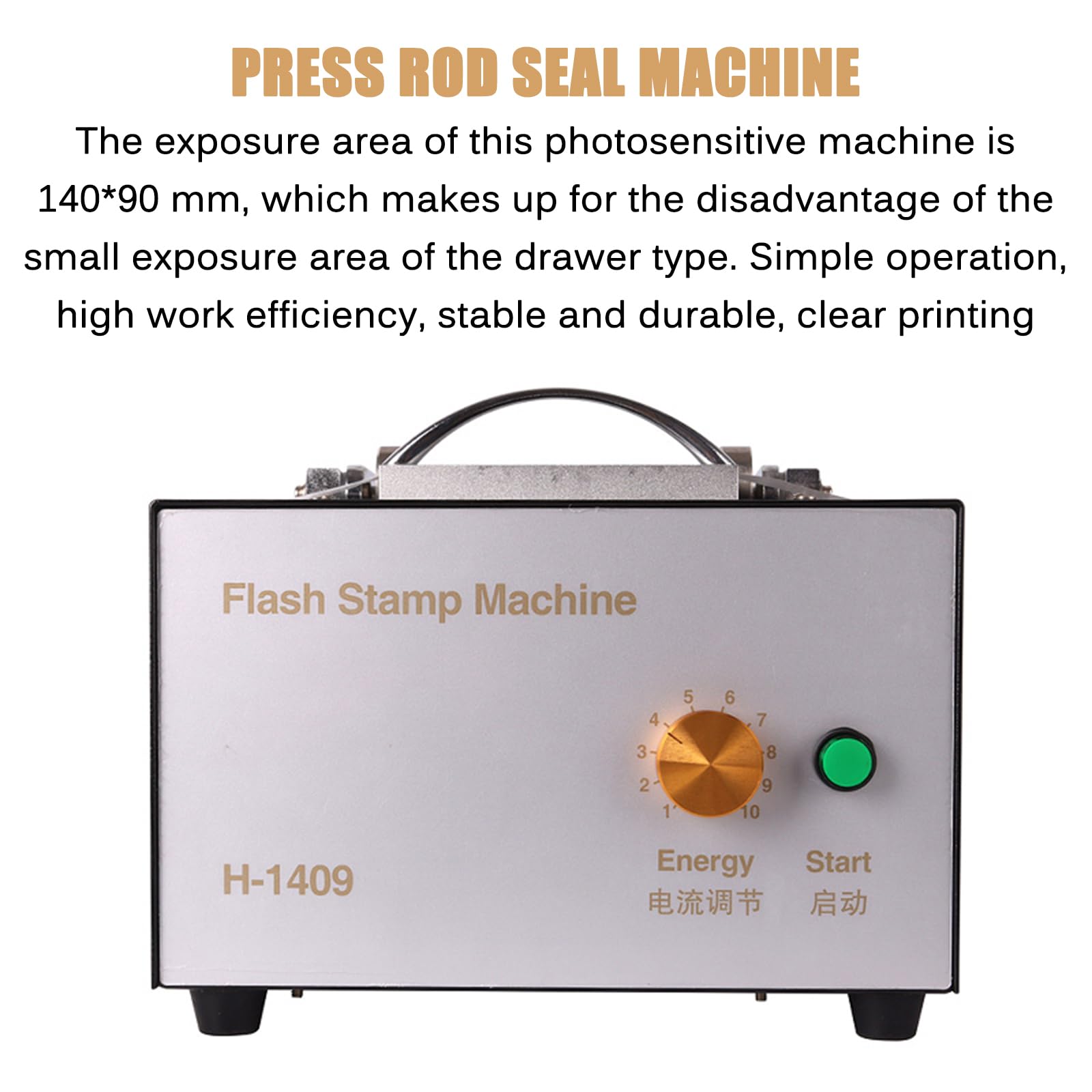 Timbro Manuale Flash, Timbro autoinchiostrante Che Fa Sigillo, Dimensione dell'esposizione 140 * 90 mm, manopola di energia Regolabile, per sigilli di Nozze dei Cartoni Animati