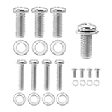 Quacc Universal TV Mounting Hardware Kit 24 PCS M4 M6 M8 Stainless Steel Screws Washers for VESA Wall Mount TV and Monitor Bracket Fixing