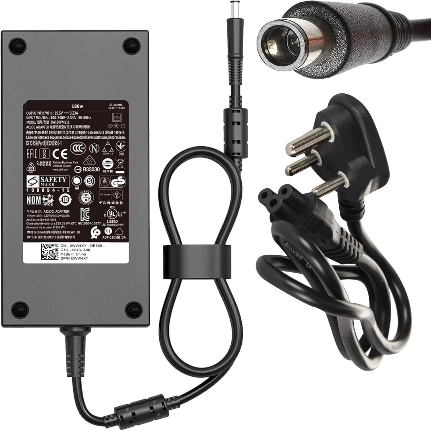 180W Power Adapter Compatible with Dell G15 G7 G5 G3 13 15 17 m15 m17 M17X, WD15 WD19 Dock, Precision 7560 7550 7540 7530 M6500 3240, XPS L702X Inspiron 7775 2350 2320 Laptop (DE 180W 5.0mm)-image-23