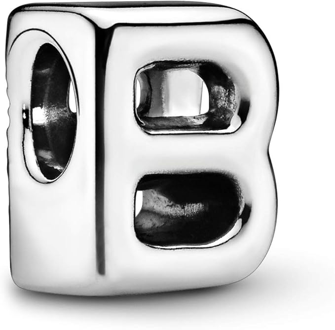 PANDORA Jewelry Letter Alphabet Charm - Beautiful Charm Letter Charm Bracelets - Perfect Anniversary, Holiday, or Birthday Gift - Sterling Silver