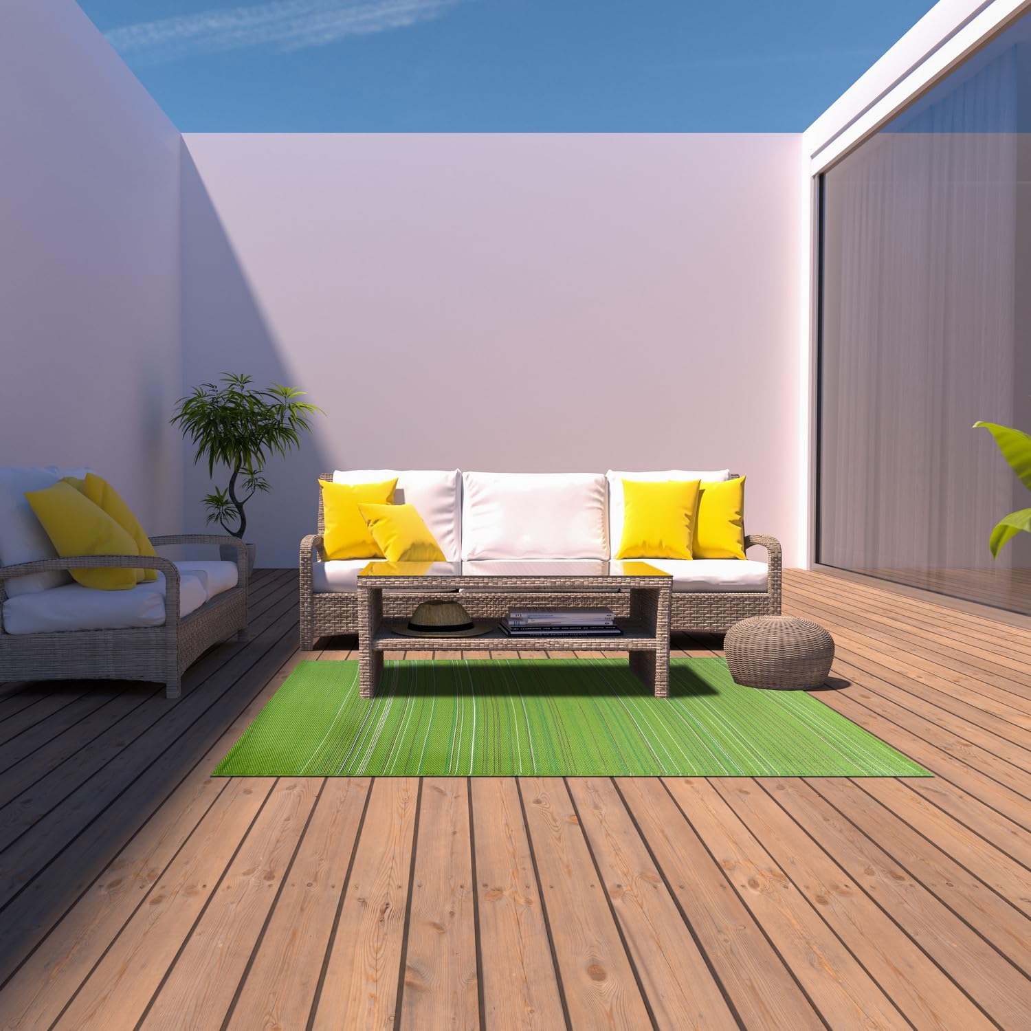 Marrakesch Ayanna dywan outdoorowy, 160 x 230 cm, odporny na warunki atmosferyczne, nowoczesny, na taras, balkon lub do ogrodu