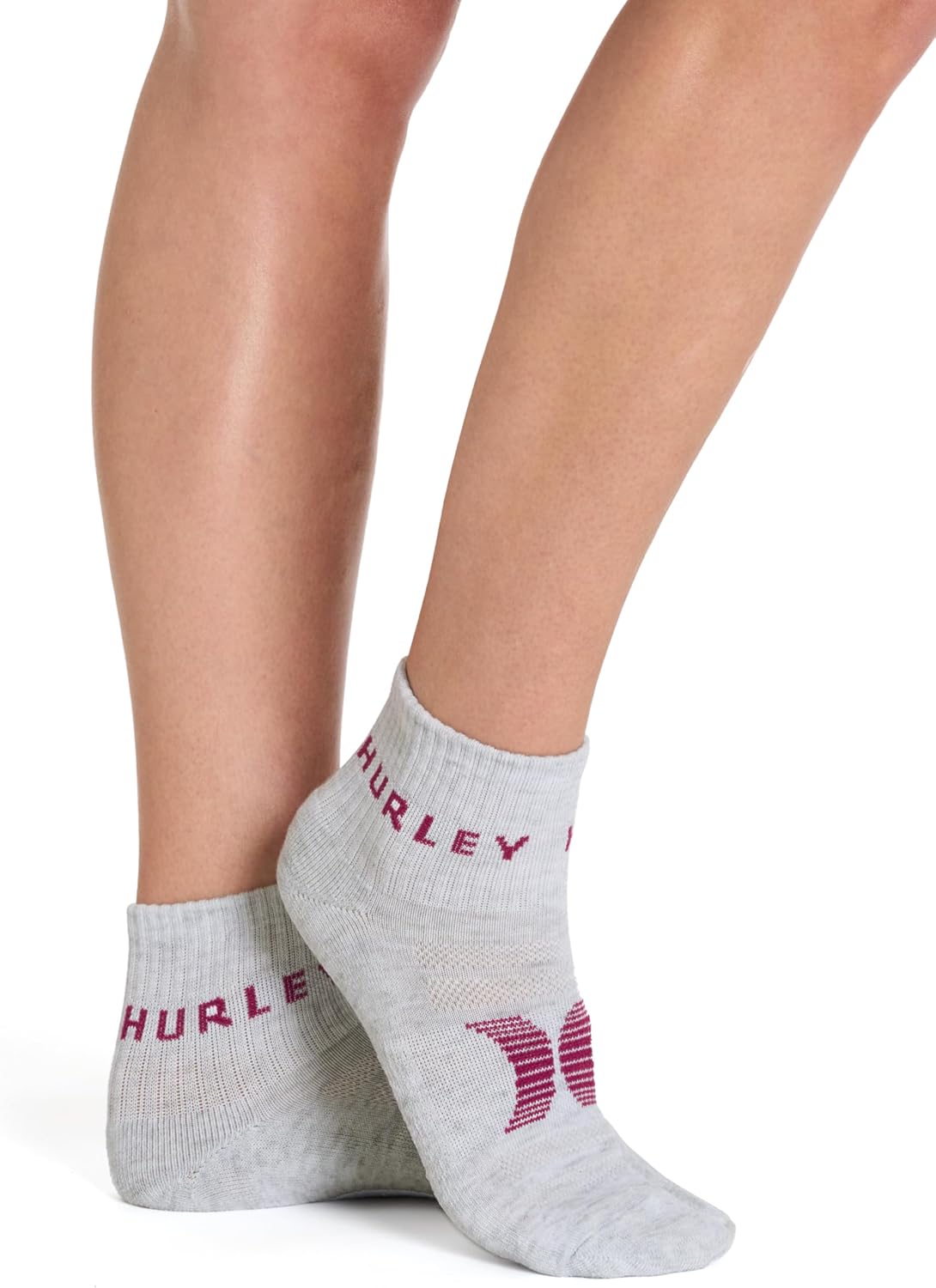 Hurley Women's Sport Ultra Soft Quarter Crew Socks (8-Pack) - Image 4