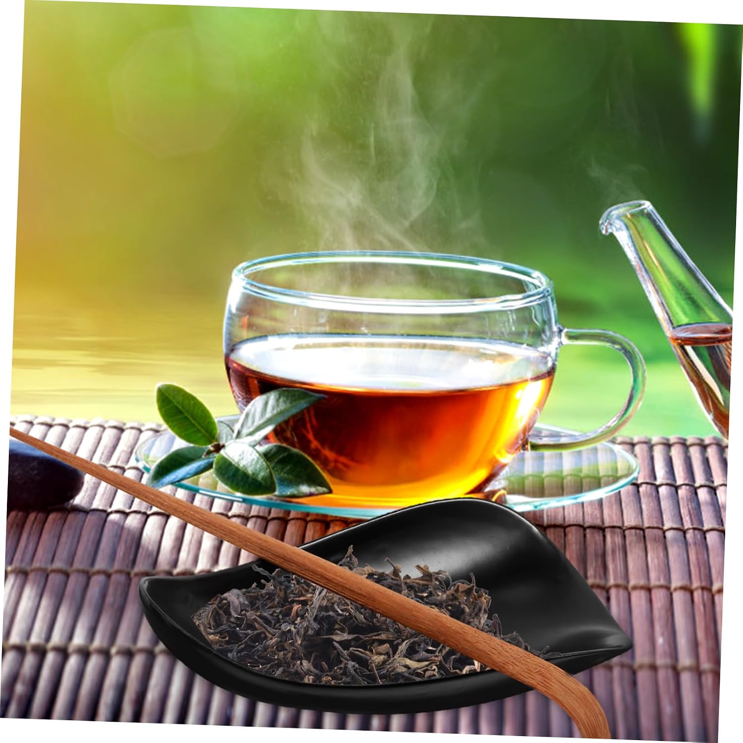 ABOOFAN 1 Set Tea Set Classic Tea Service Tool Kung Fu Tea Tools Tea Scoops Coffee Bean Dosing Cup Tea Accessories Tea Shovel Porcelain Tea Scoop for Loose Tea Ceramics