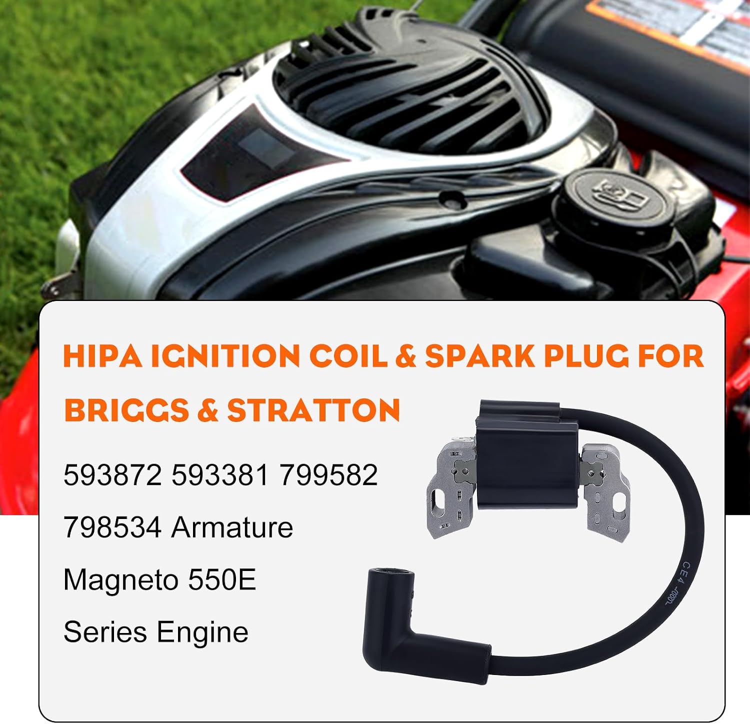Hipa 593872 Ignition Coil for BS 593381 799582 Armature Magneto