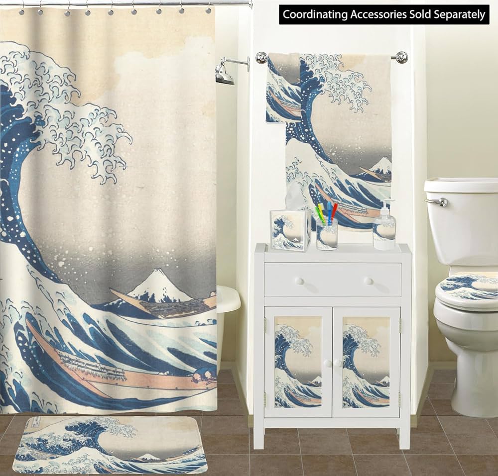 Amazon.com: RNK Shops Great Wave Off Kanagawa Waste Basket