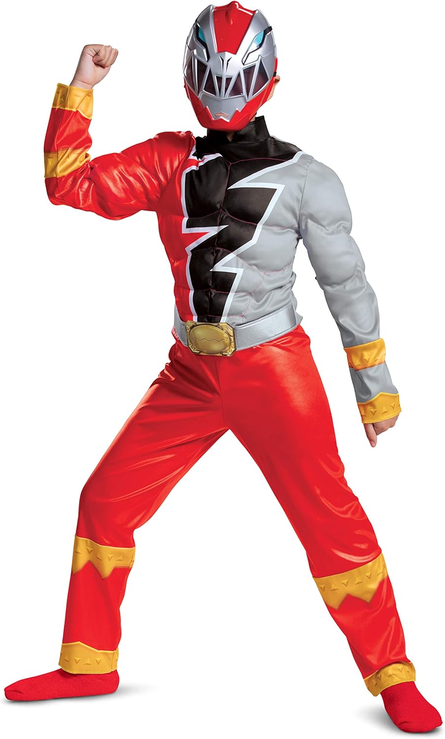 Kids Power Rangers Dino Fury Red Ranger Costume Clothing, Shoes & Jewelry