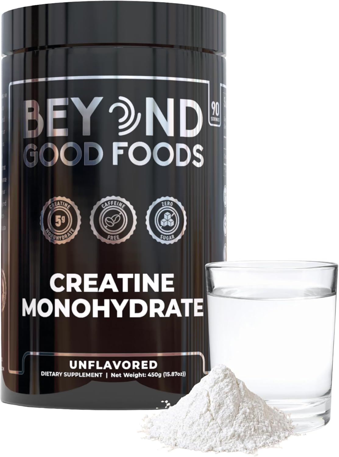 Creatine Monohydrate for Men & Women, Increase Lean Muscle Mass, Reduce Recovery Time, Promotes Brain Health (Unflavored, 90 Servings)